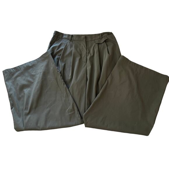 New 19 COOPER Women's Dark Gray High Waist Wide Leg Trousers Size XL - Picture 4 of 6